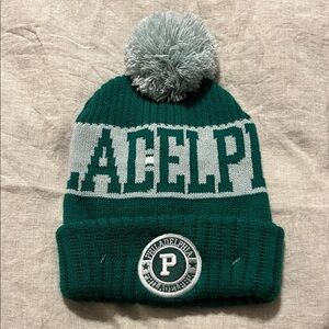 Philadelphia Knit Beanie - Green and Gray
